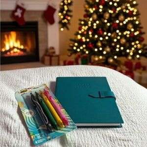 Elegant Teal Notebook with Pen Set(4)